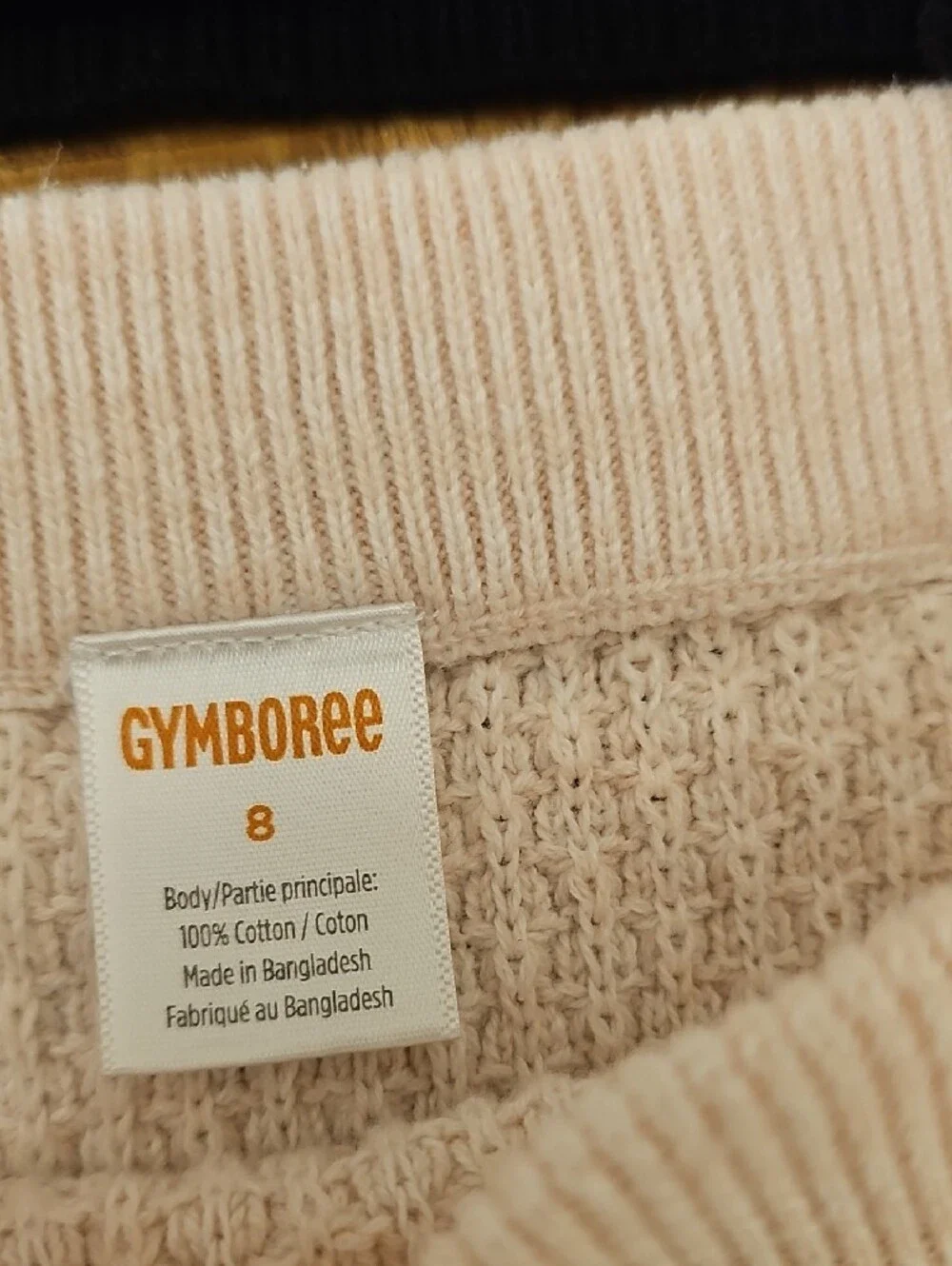 Gymboree Cream Knit Two-Piece Set with Black Trim